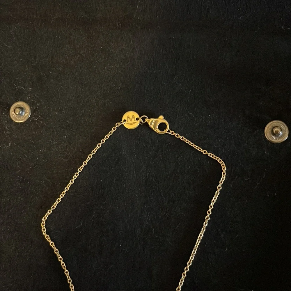 Movado 18k Gold & Diamond Triple Pendant Necklace - 16.5” - Picture 3 of 5